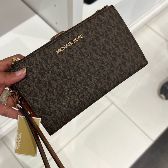 MICHAEL KORS PVC Double Zip WRISTLET WALLET PURSE - Picture 12 of 12